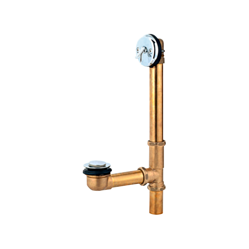 浴缸全金屬黃銅管機(jī)械拔桿式控制下水器
